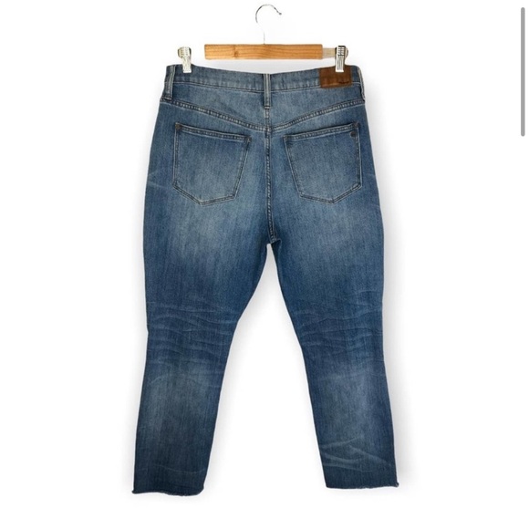 Madewell The High Rise Slim Boyjean Knee Rip Edition Size 29 Medium Wash H5863 - Picture 7 of 10